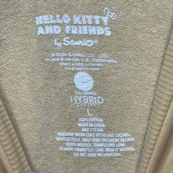 Hello Kitty & Friends Sanrio Mustard Yellow Sweatshirt L - Picture 3 of 6